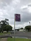 Station entrance signage, January 2021
