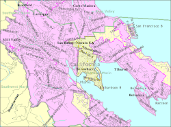 Strawberry CDP, California (orange)