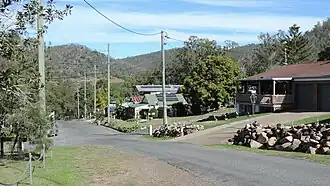 Streetscape in Somerset Dam, 2020