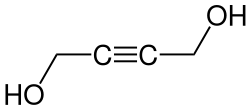 2D representation of the chemical structure of 1,4-Butynediol .