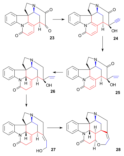 Strychnine synthesis Woodward part 5