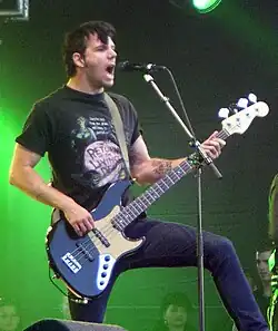 Richardson with Lostprophets at Pinkpop 2007