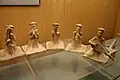 Musicians wearing qixiong ruqun, Sui dynasty figurines.