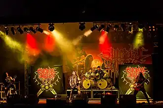Suicidal Angels performing in 2017