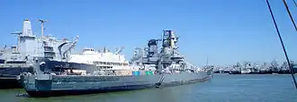 The battleship USS Iowa and "Ghost Fleet" in Suisun Bay (Iowa has since moved to the Port of Los Angeles as a museum ship).