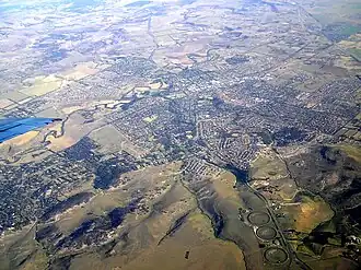 Aerial view of Sunbury, Victoria