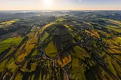 Aerial view of Ouroux-en-Morvan