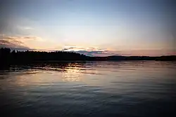 Sunset at lake Suvasvesi