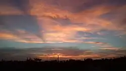 Sunset in the village of Laukhola, Zajira upazila, Shariatpur district