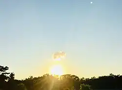 Sunset over the countryside of Osmani Nagar Upazila