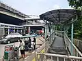 Skybridge access to the station