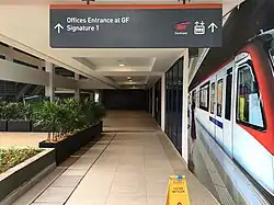 Signage inside Sunway Velocity Mall to Cochrane MRT Station