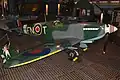 A Supermarine Spitfire the primary British fighter of World War II. This is a late WWII Spitfire mk LF IX the most produced variant of the Spitfire.