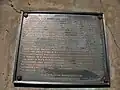 Plaque on the 1986 Surrender Hill monument. Photograph 2011.