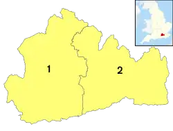 West Surrey (1) shown within Surrey