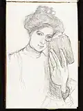 Sketchbook entry, pencil on paper, ca. 1899