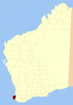 Location in Western Australia
