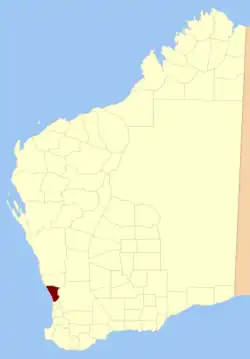 Location in Western Australia