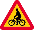 Cyclist and mopeds rides on carrigeway