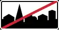 End of built-up area