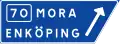 Direction sign exit sign