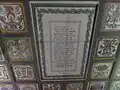 Wooden cassette ceiling of the reformed church in Szenna