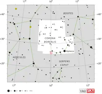 star map centered on Corona Borealis