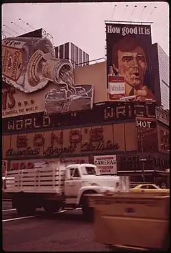 Winston advertising in Times Square, 1973