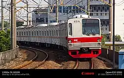 Tokyo Metro trainset 6116F leaving Juanda Station