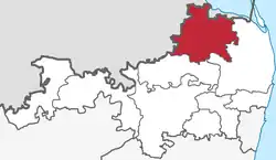 Location of Gumminipoondi taluk (sub-district) in Tiruvallur district, Tamil Nadu, India