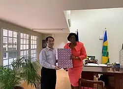 Dougan and Ambassador Ho, 2018