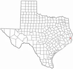 Location of Buna, Texas