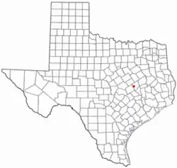 Location of Calvert within Texas