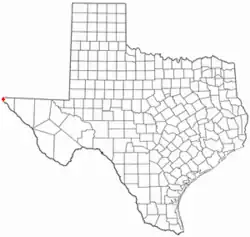 Location of Canutillo, Texas