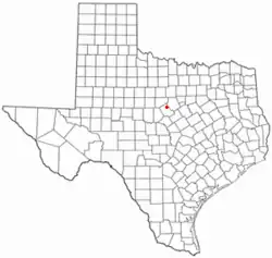 Location of De Leon, Texas