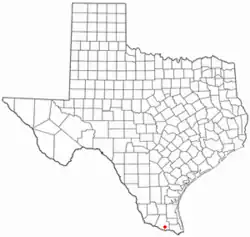 Location of Donna, Texas