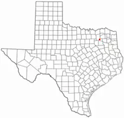 Location of East Tawakoni, Texas