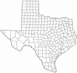 Location of El Campo, Texas