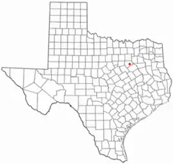 Location of Ennis, Texas