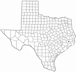 Location of Hardin, Texas
