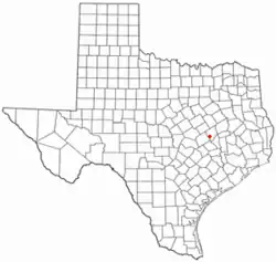 Location of Hearne within Texas