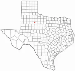 Location of Jayton, Texas