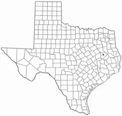 Location of Latexo, Texas