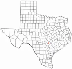 Location of Martindale, Texas