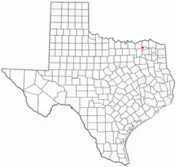Location of Pecan Gap, Texas