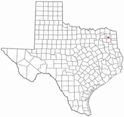 Location of Pittsburg, Texas