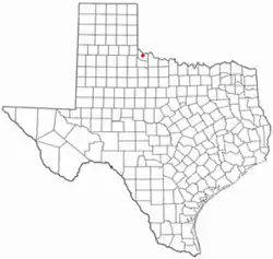 Location of Quanah, Texas