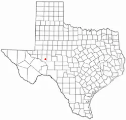 Location of Rankin, Texas