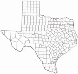 Location of Rhome, Texas