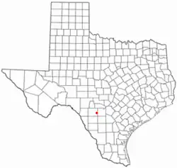 Location of Sabinal, Texas